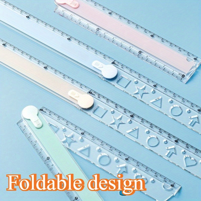 Home Office Freelancer - Righello Pieghevole Multifunzionale in 4 Colori,