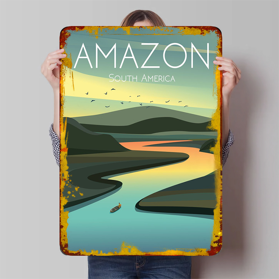 Home Office Amazon - Decorazione da parete in metallo con